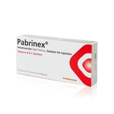 Pabrinex IM High Potency Injection supplied by haloiv for professional and clinical use. A prescription-only Vitamin B complex formulation (including Thiamine, Riboflavin, Pyridoxine, Nicotinamide, and Ascorbic Acid) used in the prevention and treatment of Vitamin B deficiency, particularly in alcohol dependence and malnutrition. Suitable for hospitals, IV therapy clinics, and healthcare professionals. Available in bulk and wholesale quantities for clinical use.