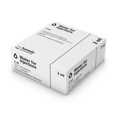 Water for Injection 2mL ampoules (Pack of 10) supplied by haloiv for clinics and healthcare professionals. Sterile, non-pyrogenic WFI suitable for dilution, reconstitution, and small-volume clinical procedures. Available in wholesale quantities for professional medical use.
