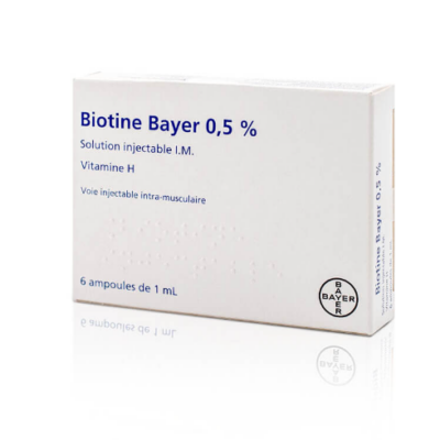 Biotin 0.5% Injection (Bayer) – Vitamin B7 Solution for Clinical Use | Wholesale Supply for Clinics by haloiv