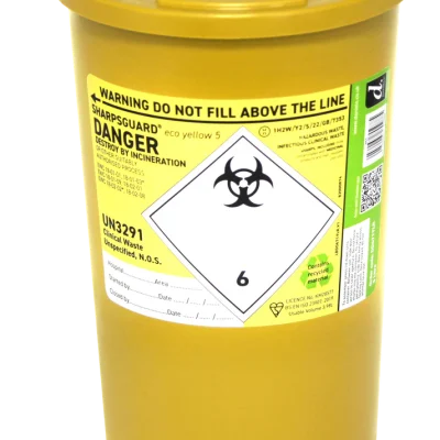 Yellow Sharps Bin 5L