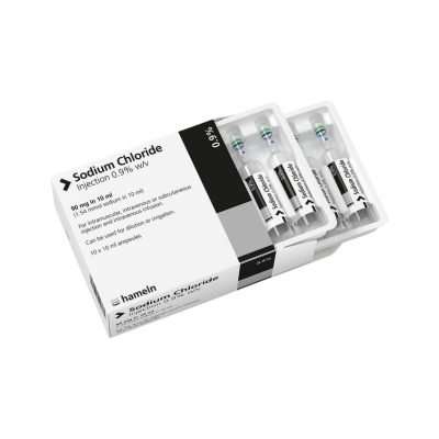 Sodium Chloride 0.9% Solution 10mL (Pack of 10) IV infusion supplied by haloiv for clinics and healthcare professionals. Ideal for reconstituting medication, flushing IV lines, and sterile solution preparation. Available in wholesale quantities for professional medical use.