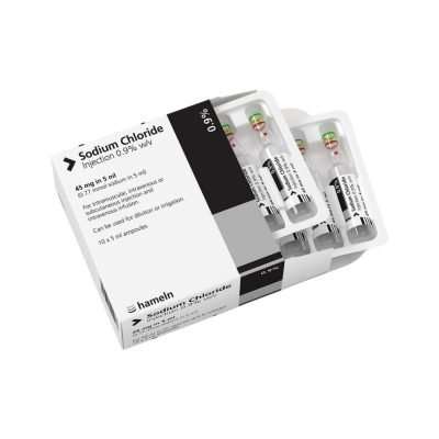 Sodium Chloride 0.9% 5mL ampoules (Pack of 10) supplied by haloiv for clinics and healthcare professionals. Suitable for dilution, reconstitution of medicines, and small-volume clinical procedures. Available in wholesale quantities for professional medical use.