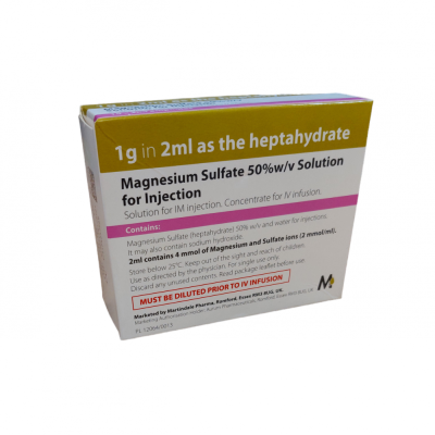 Magnesium Sulfate 1g Injection supplied by haloiv for professional and clinical use. A prescription-only electrolyte replacement used to treat or prevent low magnesium levels, manage eclampsia, and support cardiac and neuromuscular health under medical supervision. Suitable for hospitals, infusion centers, and medical clinics. Available in bulk and wholesale quantities for healthcare professionals.