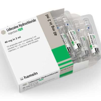 Lidocaine 2% 40mg Injection supplied by haloiv for professional and clinical use. A prescription-only local anaesthetic used to provide local or regional anaesthesia for minor surgical, dental, and diagnostic procedures under medical supervision. Suitable for hospitals, clinics, and healthcare professionals. Available in bulk and wholesale quantities for clinical use.