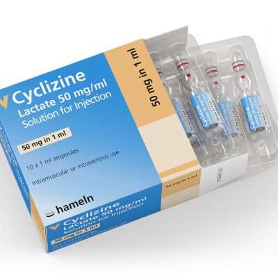 Cyclizine 50mg Injection supplied by haloiv for medical and professional use. A prescription-only antiemetic medication used to prevent and treat nausea, vomiting, and motion sickness in clinical settings. Suitable for use in hospitals, emergency care, and infusion clinics. Available in bulk and wholesale quantities for healthcare professionals.